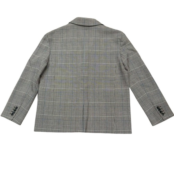 Babaton Atelier Sz 1 / XS Blazer Oversized Beige Plaid Academia Classic Preppy - Picture 4 of 8